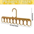 thumbnail image 2 of 9 Hole Multipurpose Pants Hanger, Pants Hanger Space Saver for Hanging Pants, Scarves, Jeans, Clothes - Foldable Collapsible Hanger for Wardrobe Organizer, Men Women Multiple, 2 of 2
