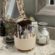 thumbnail image 5 of Makeup Brush Holder Organizer, 360 Rotating Pencil Pen Holder Cup, Desk Accessories, 5 Slot Make Up Brushes Cup, 5 of 5