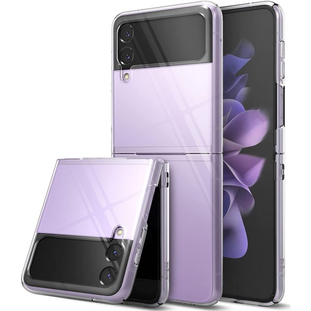 Étui Mince Compatible avec Samsung Galaxy Z Flip 3, Antichoc, Protection PC Solide - Transparent