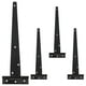 thumbnail image 1 of EeaseMX 4 bisagras en forma de T galvanizadas, de hierro inoxidable, triangulares, resistentes y especiales para cobertizos, prácticas para puertas y portones, para el hogar y tiendas (negras, 30 cm), 1 of 8