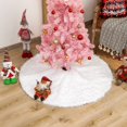 thumbnail image 2 of Falda de árbol de felpa peluda blanca pura, artículos navideños, decoraciones navideñas, artesanía, 2 of 4