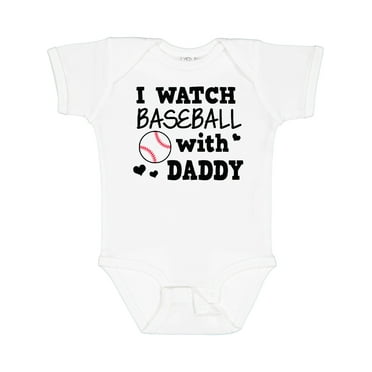 Inktastic I Watch Baseball with My Daddy Boys or Girls Baby Bodysuit