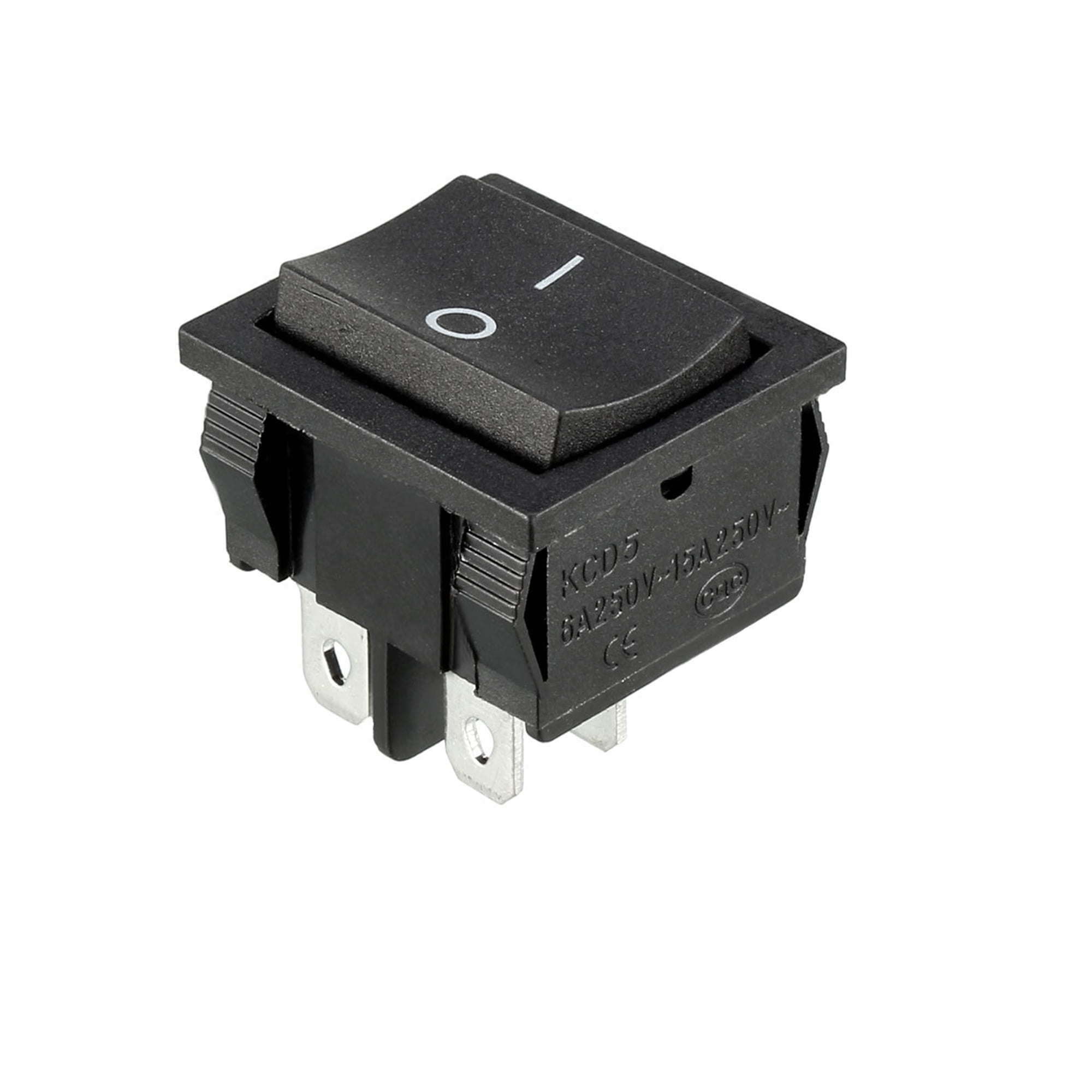 AC 250V/15A 250V/6A SPDT 4PIN 2 Position On/Off Boat Rocker Switch 21x24MM