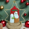 thumbnail image 6 of HomeKingdee Nativity Scene with Lights, Sculpted Hand Painted Nativity Figure - First Christmas Story Decoration Holiday Manger Little People Nativity Set, 6 of 8