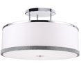 thumbnail image 1 of Dainolite DEV-305SF-PC 5 Light Semi-Flush, Polished Chrome Finish-White Shade, 1 of 1