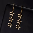 thumbnail image 2 of RSAMD Bohemian Stars Drop Earring Stainless Steel Women Long Earrings Kpop Jewelry-Steel color, 2 of 7