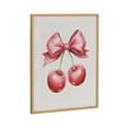 thumbnail image 4 of Kate and Laurel Coquette Preppy Retro Girly Red Pink Bow Cherries Framed Wall Art by The Creative Bunch Studio, 16x20 Gold, Cute Hair Bow Art for Wall, 4 of 7
