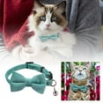 thumbnail image 3 of Elegant Velvet Suede Bow Tie Collar for Stylish Neck Accessory with Secure Buckle Design for Small Dogs and Cats, 3 of 8