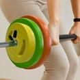 thumbnail image 4 of 40 lbs Adjustable Barbell Weight Set with PU Coated Plates, 51 Inch Steel Bars and Foam Shoulder Pad, Multi Color Home Gym Strength Training Equipment for Full Body Workout, 4 of 7