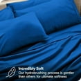 thumbnail image 2 of Egyptian Cotton - 6 Piece Bed Sheets King Bed Sheet Set with 15 Inches Deep Pocket 1000 Thread Count Soft & Cooling Double Brushed Hotel Sheets - Royal Blue, 2 of 4