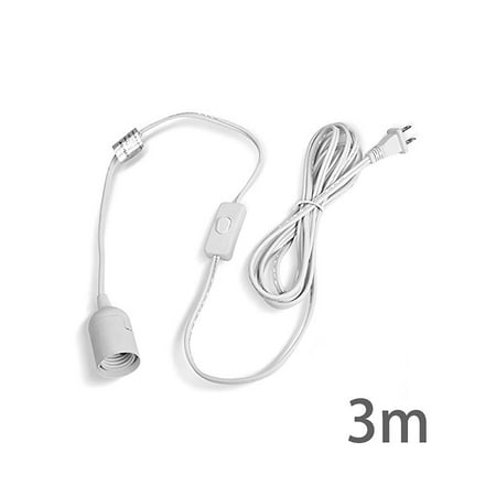 

Extension Hanging Lantern Cord Cable Plugs Lamp E26/E27 Pendant (no Bulb Socket with Cord socket Included) Light Lighting Cable Bulb On/Off Switch-5M