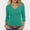 Green, variant on Ladies Tops And Blouses Trendy Plus Size Blue Shirts Plain V Neck 3/4 Sleeve Blouses for Women