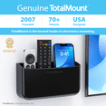 thumbnail image 5 of TotalMount Hole-Free Remote Holder – Eliminates Need to Drill Holes in Your Wall (XL, Black Remote Control Holder, Quantity 1), 5 of 9
