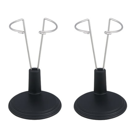 

NUOLUX 2Pcs Creative Doll Bracket Support Portable Toy Stand Fashion Doll Storage Rack Display Rack for Home Store (Black Rack for 25cm Doll)