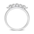 thumbnail image 4 of Accent Diamond Floral Ring in Sterling Silver, 4 of 6