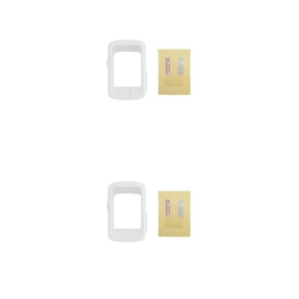 Soidarity Funda protectora para ordenador de bicicleta con película de alta definición, funda de silicona, Protector de pantalla antipérdida, adultos, Blanco 2piezas Soidarity CBP439870