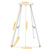 HECASA Yoga Aerial Rig Bracket with 20 Ft Red Silk 551 lbs 115 inch Yoga Swing & Hammock Kit Indoor Outdoor Aerial Yoga Stand Frame Yoga Body Swing Inversion Stand