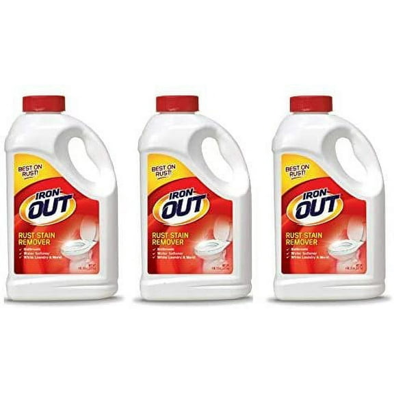 Iron OUT Rust Stain Remover Powder, 4 lb 12 oz, 3 Bottles
