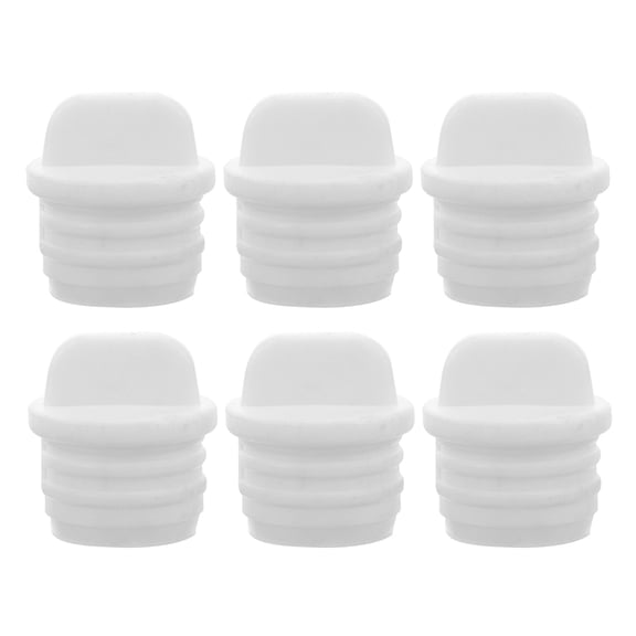 Milisten Mop Bucket Plug Replacement Bath Tub Drain Stoppers 6Pcs White Rubber Round for Commercial Cleaning