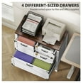 thumbnail image 4 of Lateral Filing Cabinet, 4 Drawer White File Cabinet for Home Office, Legal/Letter/A4 Size, Farmhouse Style with Metal Accents, 4 of 9