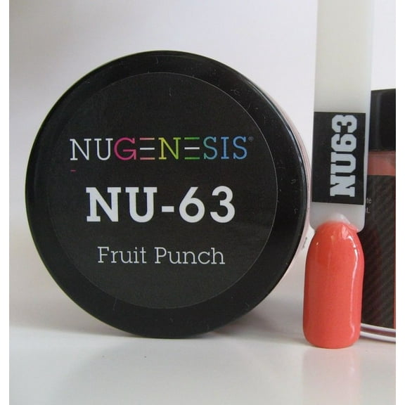 NUGENESIS Nail Color Dip Dipping Powder 1oz/jar - NU63 Fruit Punch