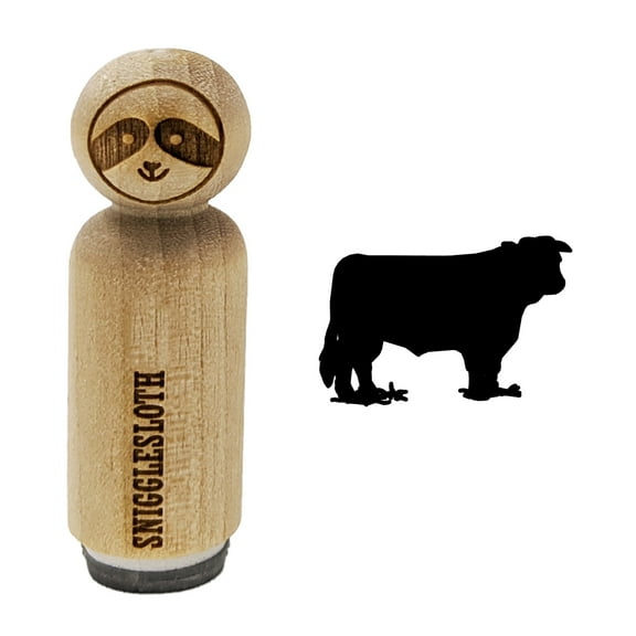Hereford Cow Solid Rubber Stamp for Scrapbooking Crafting Stamping - Mini 1/2 Inch