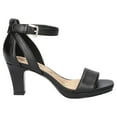 thumbnail image 2 of Easy Street Square Toe Platform Women's Heeled Sandals Color: Silver Size: 7.5, 2 of 4