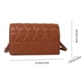 thumbnail image 2 of Bolsa De Hombro Bolsos de hombro de cuero de PU con solapa para mujer Bolso bandolera de embrague simple y elegante (marrón) Tmvgtek Para Estrenar, 2 of 3