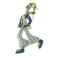 thumbnail image 1 of Winter Man Ice Skating Brooch-Pin Blue & Gold-Tone Colored #LQP1455, 1 of 2