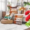 thumbnail image 3 of Colorlife Happy Fall Y'All Floral Throw Pillow Covers, Autumn Thank & Blessed Fall Flower Decorations, Halloween Pillowcase (1Pc, Polyester, C), 3 of 5