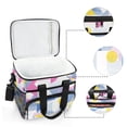 thumbnail image 6 of FORMRS Insulated Cooler Bag 24 Cans Capacity Soft Leakproof Lunch Box with Side Pockets, Retro Simple Shapes, 6 of 7