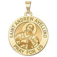 thumbnail image 2 of Picturesongold.Com Saint Andrew Avellino Round Medal Pandant - 1 inch Size of a Quarter - Sterling Silver, 2 of 2