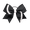Glitter/Black, variant on Chassé Rhinestone Swish Performance Hair Bow - Glitter/Black