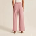 thumbnail image 6 of Commuting Work Wide Leg Pant for Women with Pocket Versatile Solid Color High Waist Pants Casual Loose Straight Leg Pants, 6 of 6