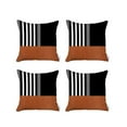 thumbnail image 2 of Set of 4 Brown and Black Printed Pillow Covers, 2 of 3