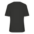 thumbnail image 6 of Blmnix Spring Womens Tops Trendy Gray Short Sleeve Basic Loose V Neck Solid T-Shirts Casual Shirts, 6 of 6