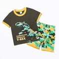 thumbnail image 5 of TOWED22 Toddler Boy Summer Outfits Baby Boy Print Short Sleeves T-Shirt Plaid Shorts Set Infant Boy Clothes Set Yellow,6-7 Y, 5 of 6