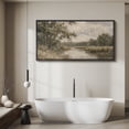 thumbnail image 5 of Large Framed Canvas Wall Art Vintage Country Landscape Print for Living Room Decoration - 60"x30" Black Frame, 5 of 7