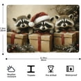 thumbnail image 2 of Christmas Raccoon Metal Tin Sign，Three Baby Raccoons With Santa Hat & Gift Boxes,Tinplate Is Easily Hung On Interior And Exterior Walls, Ideal For Xmas Decor & Pet Lovers 8x12 Inch, 2 of 5
