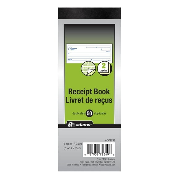 Receipt Book 2-Part, 50 Duplicates