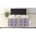 thumbnail image 2 of Tropical Computer Mouse Pad, Exotic Lily and Hibiscus Blossoms with Monstera Leaves Botanical Flora Art, Rectangle Non-Slip Rubber Mousepad Large, 31" x 12", Lilac Multicolor, by Ambesonne, 2 of 2