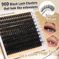 thumbnail image 2 of SENLINK 2027 NEW DIY Lash Clusters Full Volume Eyelash Extension 10-18MIX D Curly Individual Lash Clusters 90D Individual Lashes Extensions Clusters Lashes DIY Lash for Beginners by SENLINK, 2 of 6