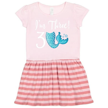 

Inktastic 3rd Birthday Mermaid Party Gift Toddler Girl Dress