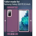 thumbnail image 3 of for Samsung Galaxy S20-FE 5G Phone Case, with Screen Protector, Port Protection, Full-Body Silicone Rubber Covered, Non-Slip & Military Grade Drop-Proof, Pink/Purple, 3 of 14