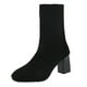 thumbnail image 1 of NECHOLOGY Zapatos Botines para mujer Europa y los Unidos y el comercio exterior de los Unidos para botas gruesas con cabeza redonda después de la correa Modelos clásicos y botines Botas (Black 8), 1 of 6