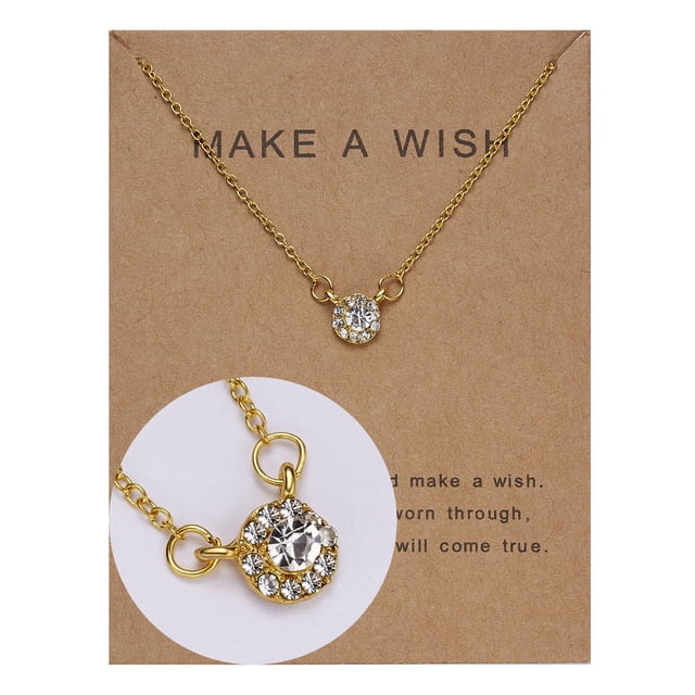 Twinkling Sky papel tarjeta collar serie diamante colgante clavícula cadena regalos Wmkox8yi sjalhkljlk6008