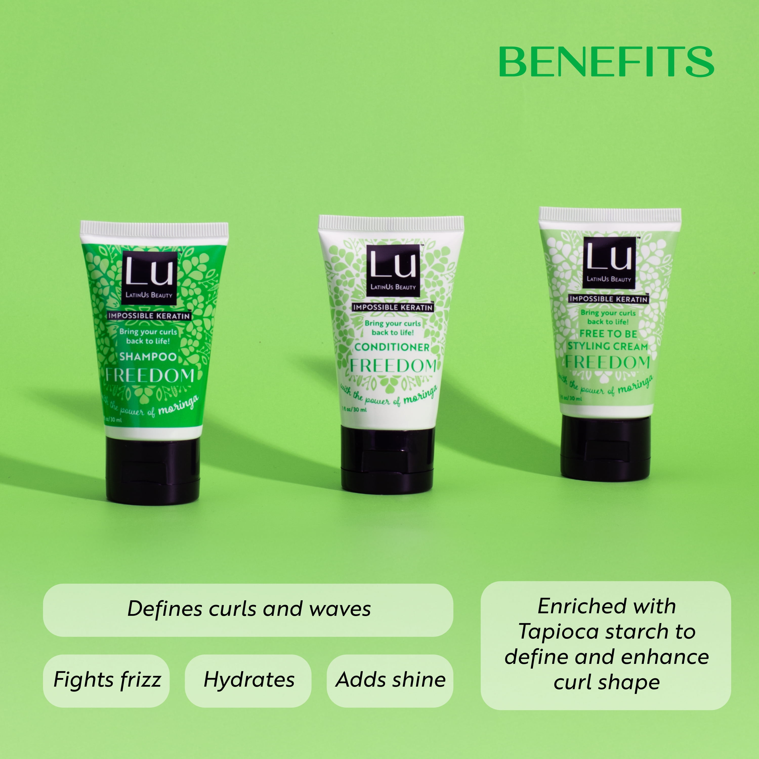 Lu by LatinUs Beauty Freedom Travel Kit, Waves and Volume, 3 oz