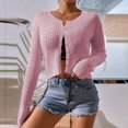 thumbnail image 2 of Vedolay Fall Sweaters for Women Long Sleeve Open Front Coat 2023 Pink,M, 2 of 5