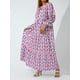 thumbnail image 2 of Txlixc Vestido Largo con Estampado Geométrico para Mujer, Vestido Suelto de Manga Larga con Escote en V para Primavera, Verano Txlixc Moda, 2 of 9