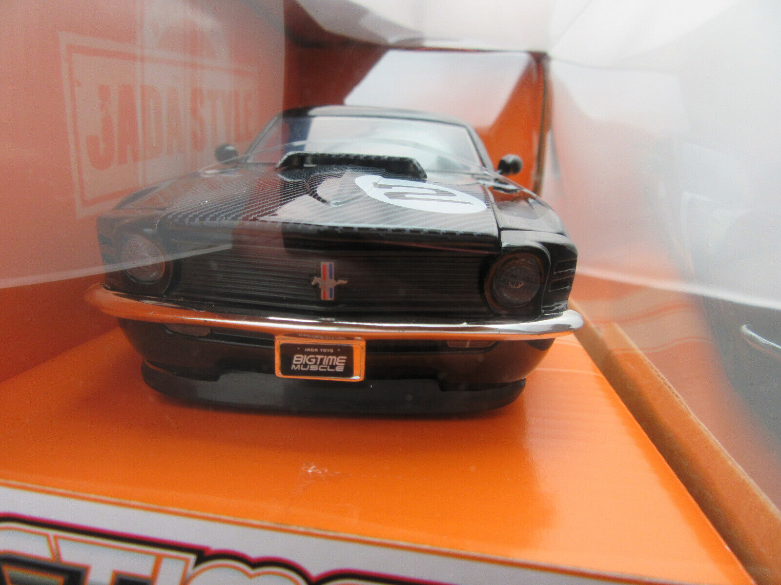 1970 Ford Mustang Boss 429 ~ Die Cast Car ~ 1:24 ~ Bigtime Muscle ~ Black(Selections May Vary)